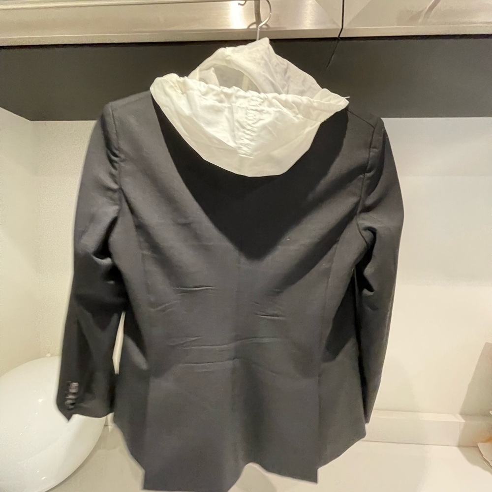 $698 Veronica Beard Black Classic Wool Dickey Jacket Blazer Single Button sz 4 - Picture 4 of 14